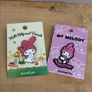 Sanrio My Melody Two Enamel Pins Bundle